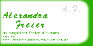 alexandra freier business card
